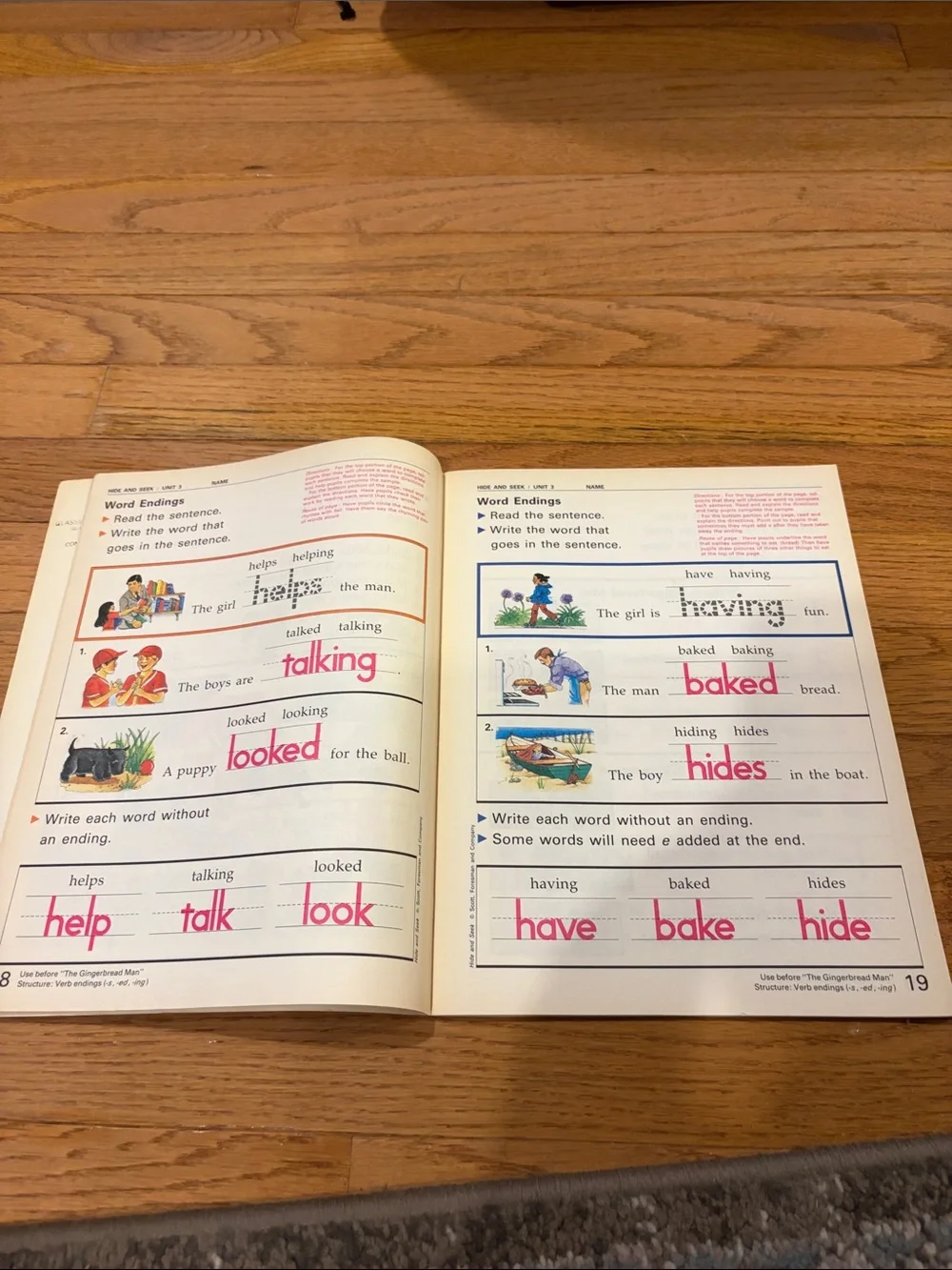 Vintage Comprehension Workbook A - Blue and Hide and Seek Educational Workbook